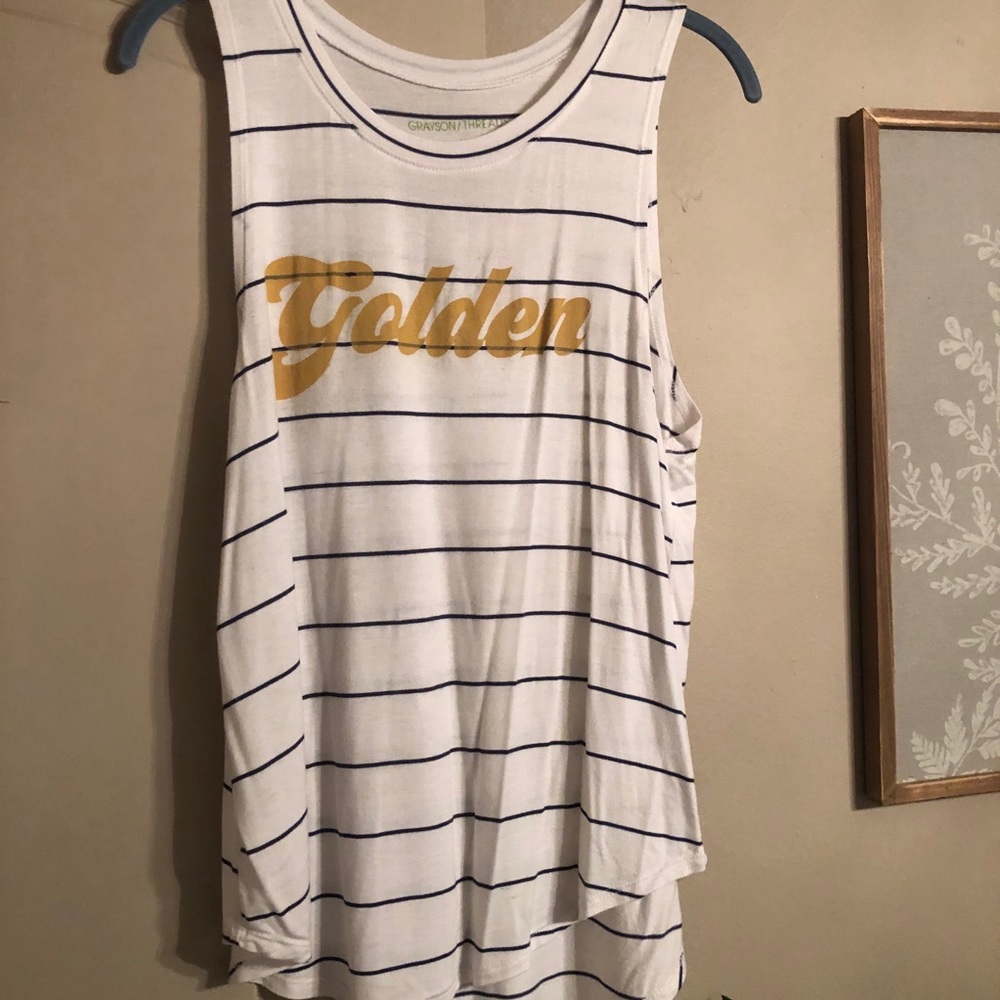 Women’s medium striped graphic tank